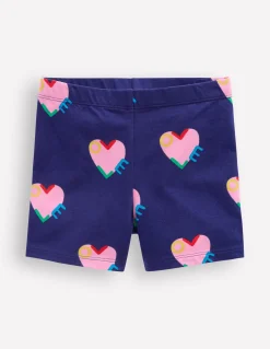 Boden Pantalons-Short pour faire la roue Motif Love Hearts bleu marine