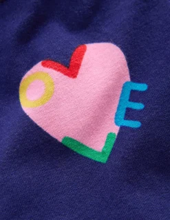 Boden Pantalons-Short pour faire la roue Motif Love Hearts bleu marine