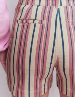 Boden Shorts-Short Primrose en jean Rayé rose