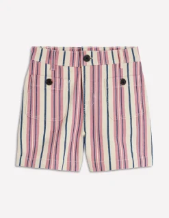 Boden Shorts-Short Primrose en jean Rayé rose