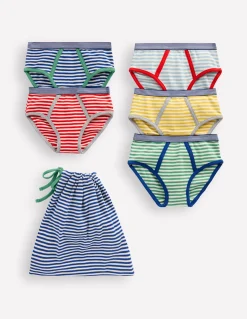 Boden Chaussettes & Sous-Vêtements-5 slips Rayé arc-en-ciel
