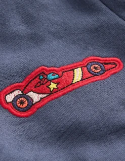 Boden Sweats|Tops & T-Shirts-Sweat à appliqué Voitures indigo vintage
