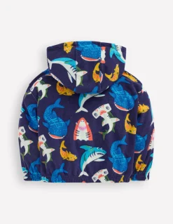 Boden Sweats|Tops & T-Shirts-Sweat à capuche à enfiler en éponge Requins bleu marine universitaire