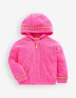 Boden Ensembles Assortis|Sweats-Sweat à capuche décontracté en éponge Rose brodé