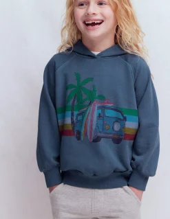 Boden Sweats|Tops & T-Shirts-Sweat à capuche graphique teint en pièce Van pour les vacances
