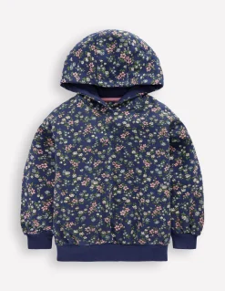 Boden Ensembles Assortis|Sweats-Sweat à capuche imprimé Motif Meadow Floral bleu tribord