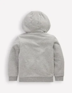 Boden Sweats|Tops & T-Shirts-Sweat à capuche réversible en borg Gris chiné