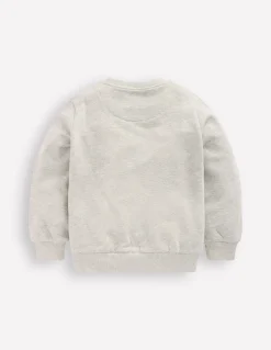 Boden Tops & T-Shirts|Sweats-Sweat à écussons Espace gris chiné