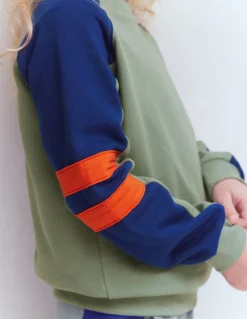 Boden Ensembles Assortis|Sweats-Sweat à manches colourblock COLOURBLOCK VERT CHINOIS