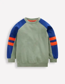 Boden Ensembles Assortis|Sweats-Sweat à manches colourblock COLOURBLOCK VERT CHINOIS