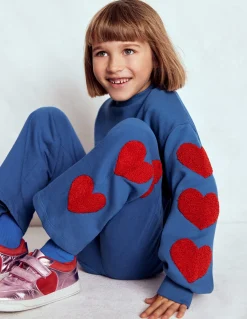 Boden Ensembles Assortis-Sweat Bobbie à appliqué Cœurs geai bleu