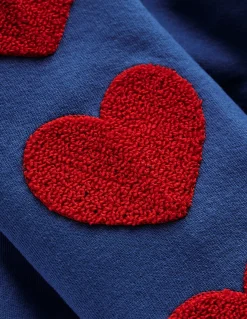 Boden Ensembles Assortis-Sweat Bobbie à appliqué Cœurs geai bleu