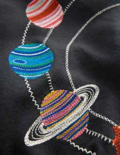 Boden Sweats|Tops & T-Shirts-Sweat brodé Motif spatial gris ombre