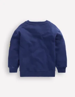 Boden Sweats|Tops & T-Shirts-Sweat brodé Créatures marines bleu marine universitaire