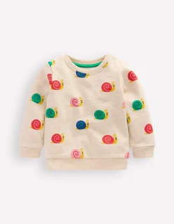 Boden Tops & Bodies-Sweat imprimé Escargots avoine