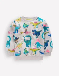 Boden Ensembles Assortis|Sweats-Sweat imprimé pour tous les jours Dinos gris