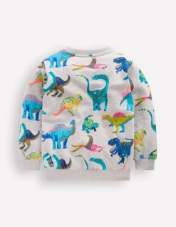 Boden Ensembles Assortis|Sweats-Sweat imprimé pour tous les jours Dinos gris