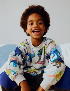 Boden Ensembles Assortis|Sweats-Sweat imprimé pour tous les jours Dinos gris