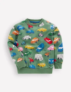 Boden Ensembles Assortis|Sweats-Sweat imprimé pour tous les jours Motif Traffic Jam vert saule