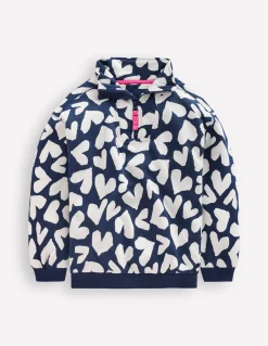 Boden Ensembles Assortis|Sweats-Sweat partiellement zippé Cœurs Bleu Marine