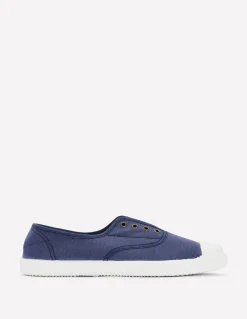 Boden Baskets|Chaussures Plates-Tennis sans lacets en toile Bleu Marine