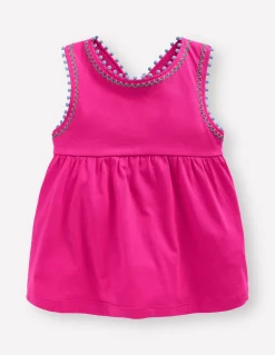 Boden Tops & T-Shirts-Top à dos croisé détail pompons Rose pivoine