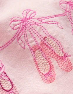 Boden Tops & T-Shirts-Top à manches bouffantes et super surpiqûres Ballerines rose français