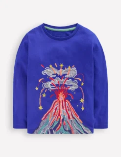 Boden Tops & T-Shirts-Top à manches longues et super surpiqûres Volcans multi