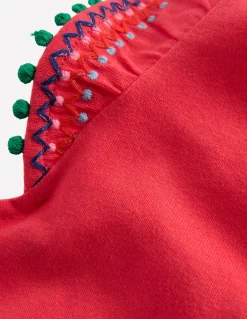 Boden Tops & T-Shirts-Top à manches virevoltantes et détails Marmeladenrot