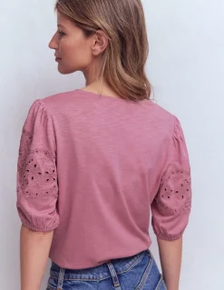 Boden Tops & T-Shirts-Top Ada à broderie anglaise Lilas