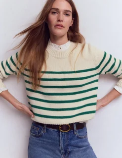 Boden Tenues De Travail|Tops & T-Shirts-Top boutonné ultra-doux à smocks Ivoire