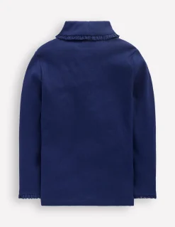 Boden Tops & T-Shirts-Top côtelé à col roulé Bleu marine universitaire