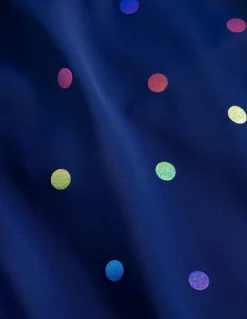 Boden Maillots & Tenues De Plage-Top de tankini croisé dans le dos Pois confettis arc-en-ciel bleu marine