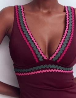 Boden Bikinis|Maillots De Bain-Top de tankini Porto Aronia, zigzag