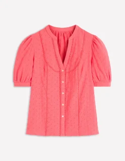 Boden Chemises & Blouses|Tops & T-Shirts-Top double-étoffe à détails dentelle Rose porcelaine