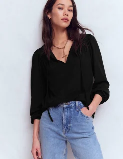 Boden Tops & T-Shirts-Top Edi à détails dentelle Noir