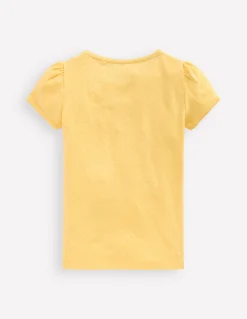 Boden Tops & T-Shirts-Top en pointelle à manches courtes Gelb