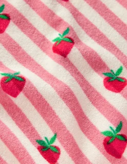 Boden Tops & T-Shirts|Ensembles Assortis-Top en éponge à emmanchures basses Rayé fraise blush