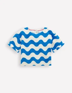 Boden Tops & T-Shirts|Ensembles Assortis-Top en éponge à emmanchures basses Rayé vague bleu