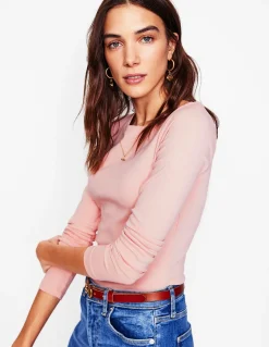 Boden Tops & T-Shirts-Top essentiel à col bateau en jersey Milchshake