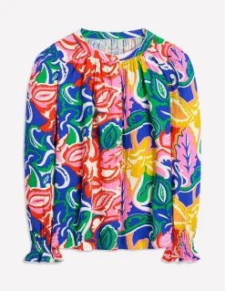 Boden Chemises & Blouses|Tops & T-Shirts-Top Evie double-étoffe Multi, motif Foliage Twirl