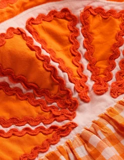 Boden Ensembles Assortis|Tops & T-Shirts-Top fantaisie à bretelles Vichy orange et ivoire