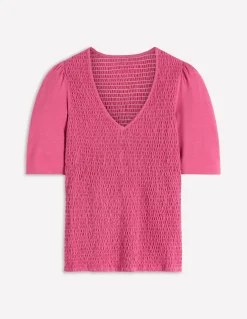 Boden Tops & T-Shirts-Top Lyla à col V et smocks Malaga