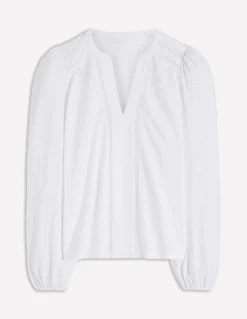 Boden Tops & T-Shirts-Top Poppy à manches longues Blanc