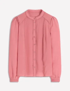 Boden Chemises & Blouses|Tops & T-Shirts-Top Rhéa en soie à détails Rose vintage