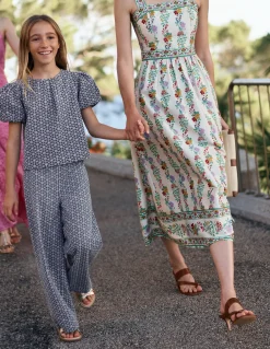 Boden Tops & T-Shirts|Ensembles Assortis-Top tissé à manches bouffantes Broderie anglaise chambray