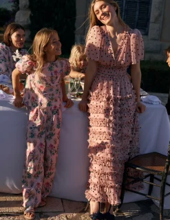 Boden Tops & T-Shirts|Ensembles Assortis-Top tissé à manches bouffantes Motif floral rose