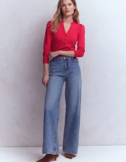 Boden Tops & T-Shirts-Top ultra-doux à col tunisien ouvert Grenade