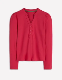 Boden Tops & T-Shirts-Top ultra-doux à col tunisien ouvert Grenade