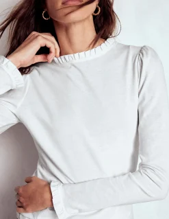 Boden Tops & T-Shirts-Top volanté ultra-doux Blanc